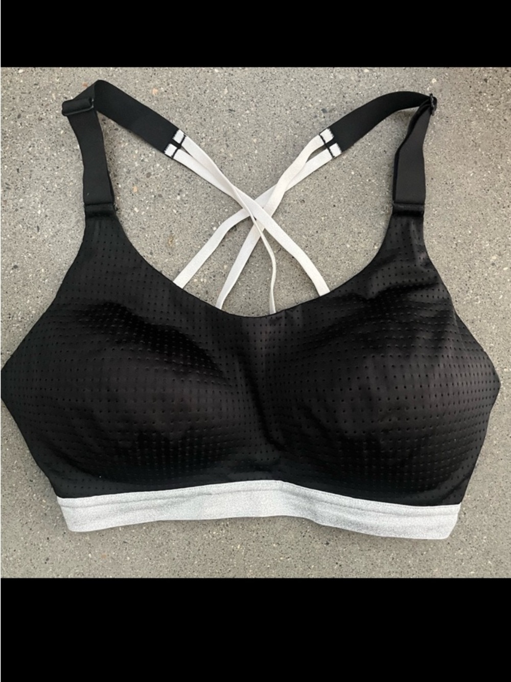 Black & Sparkly Silver Bra by Victoria Sport
